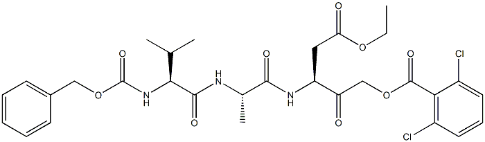 L-Alaninamide,N-[(phenylmethoxy)carbonyl]-L-valyl-N-[(1S)-3-[(2,6-dichlorobenzoyl)oxy]-1-(2-ethoxy-2-oxoethyl)-2-oxopropyl]-(9CI) 구조식 이미지