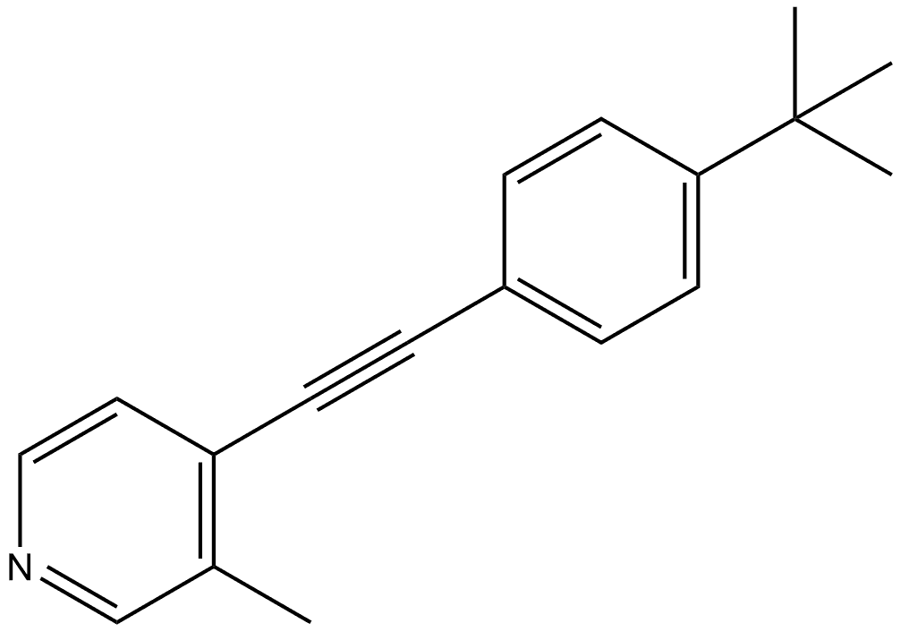 4-[2-[4-(1,1-Dimethylethyl)phenyl]ethynyl]-3-methylpyridine Structure