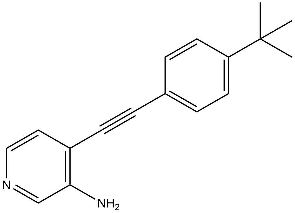 4-[2-[4-(1,1-Dimethylethyl)phenyl]ethynyl]-3-pyridinamine Structure