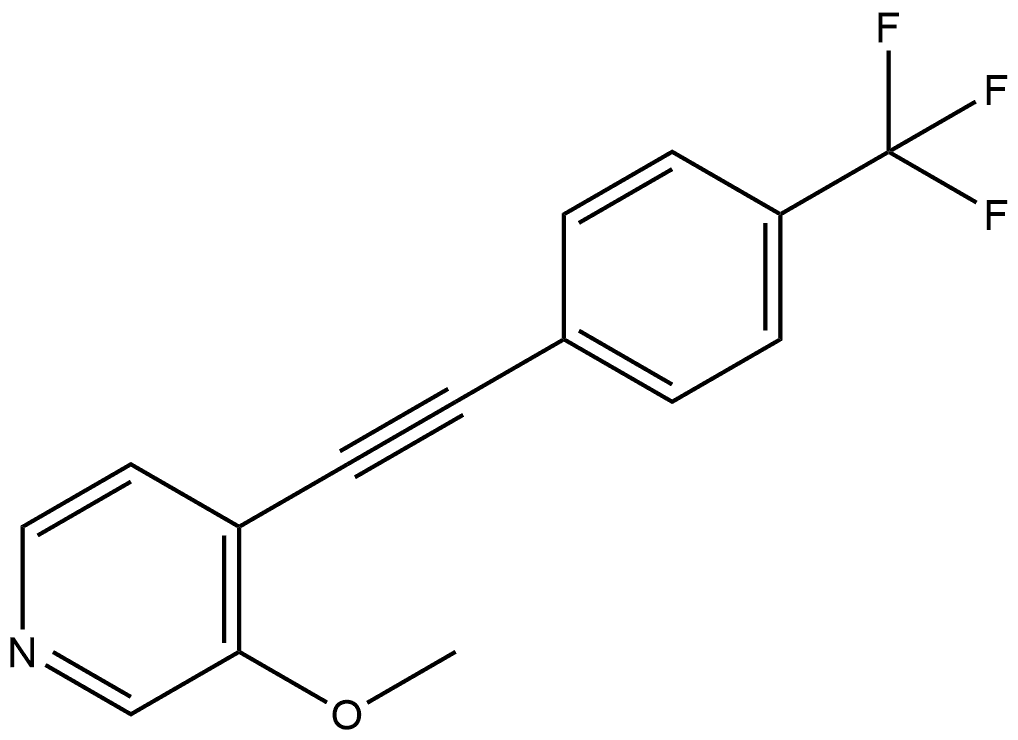 3-Methoxy-4-[2-[4-(trifluoromethyl)phenyl]ethynyl]pyridine Structure