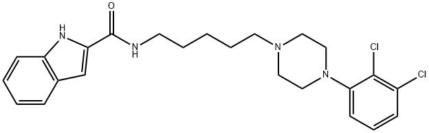 1H-Indole-2-carboxamide, N-[5-[4-(2,3-dichlorophenyl)-1-piperazinyl]pentyl]- Structure