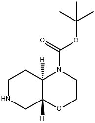 1H-Pyrido[3,4-b][1,4]oxazine-1-carboxylic acid, octahydro-, 1,1-dimethylethyl ester, (4aR,8aR)- Structure