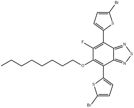4,7-bis(5-bromothiophen-2-yl)-5-fluoro-6-(octyloxy)benzo[c][1,2,5]thiadiazole 구조식 이미지