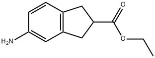 1H-Indene-2-carboxylic acid, 5-amino-2,3-dihydro-, ethyl ester Structure