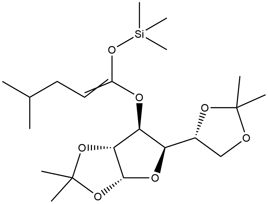 1,2:5,6-Bis-O-(1-methylethylidene)-3-O-[4-methyl-1-[(trimethylsilyl)oxy]-1-penten-1-yl]-α-D-glucofuranose Structure