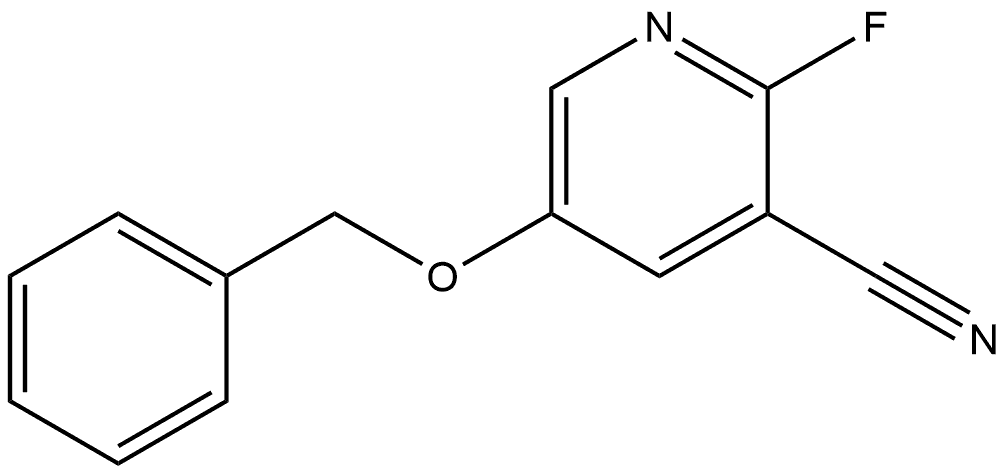 2-Fluoro-5-(phenylmethoxy)-3-pyridinecarbonitrile Structure