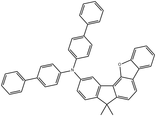 N,N-di([1,1'-biphenyl]-4-yl)-7,7-dimethyl-7H-fluoreno[4,3-b]benzofuran-10-amine Structure