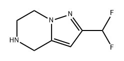 Pyrazolo[1,5-a]pyrazine, 2-(difluoromethyl)-4,5,6,7-tetrahydro- Structure