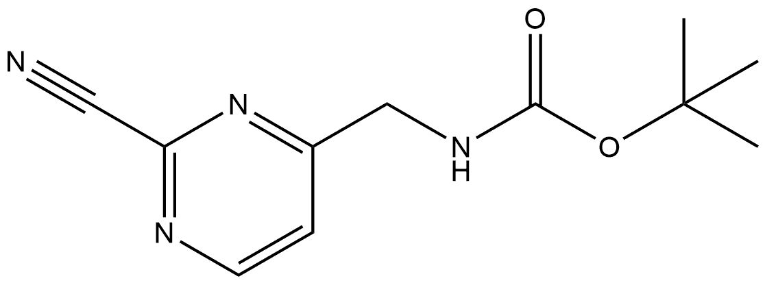 tert-Butyl ((2-cyanopyrimidin-4-yl)methyl)carbamate Structure