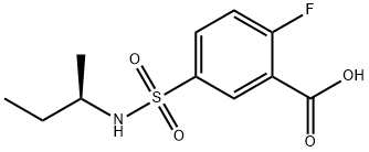 Benzoic acid, 2-fluoro-5-[[[(1R)-1-methylpropyl]amino]sulfonyl]- Structure
