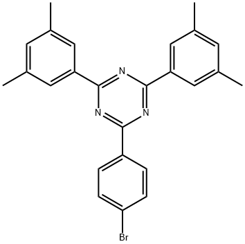 1,3,5-Triazine, 2-(4-bromophenyl)-4,6-bis(3,5-dimethylphenyl)- Structure