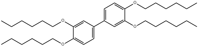 1,1'-Biphenyl, 3,3',4,4'-tetrakis(hexyloxy)- Structure