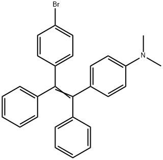 Benzenamine, 4-[2-(4-bromophenyl)-1,2-diphenylethenyl]-N,N-dimethyl- 구조식 이미지