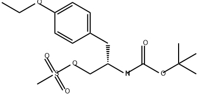 Carbamic acid, N-[(1S)-1-[(4-ethoxyphenyl)methyl]-2-[(methylsulfonyl)oxy]ethyl]-, 1,1-dimethylethyl ester 구조식 이미지