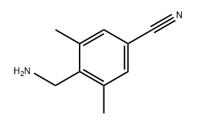 Benzonitrile, 4-(aminomethyl)-3,5-dimethyl- Structure