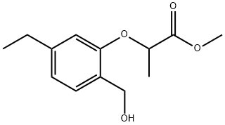 Propanoic acid, 2-[5-ethyl-2-(hydroxymethyl)phenoxy]-, methyl ester Structure