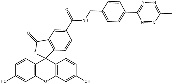 5-FAM Me-tetrazine Structure