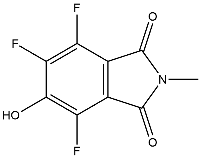 1H-Isoindole-1,3(2H)-dione, 4,5,7-trifluoro-6-hydroxy-2-methyl- Structure