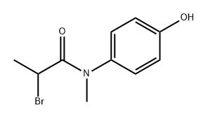 Propanamide, 2-bromo-N-(4-hydroxyphenyl)-N-methyl- Structure