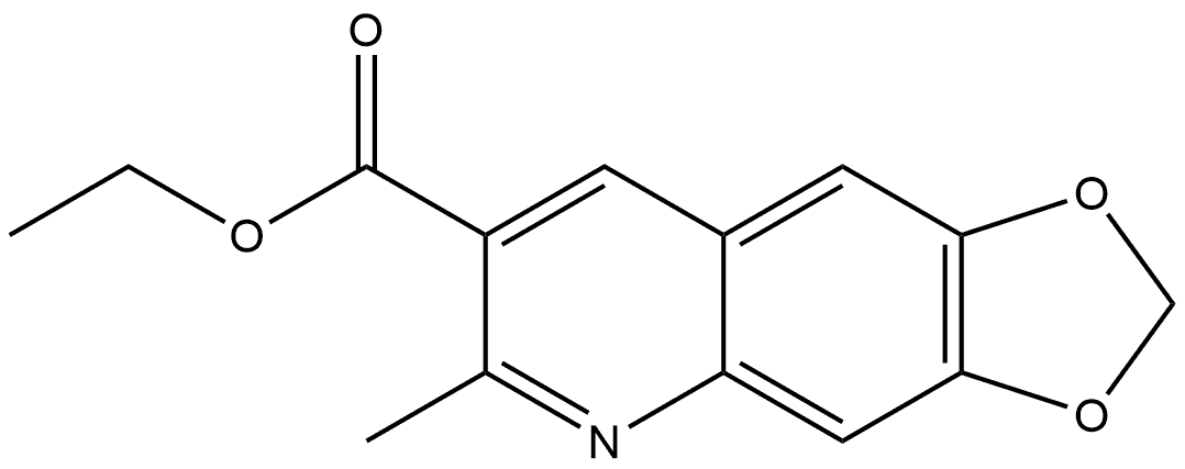 ethyl 6-methyl-[1,3]dioxolo[4,5-g]quinoline-7-carboxylate 구조식 이미지