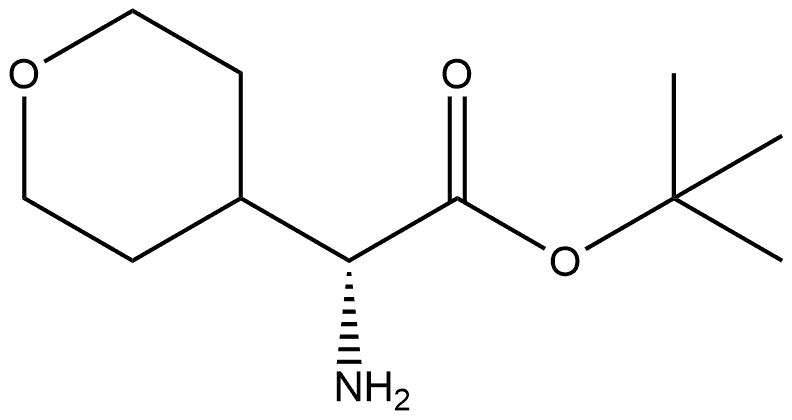 (R)-Amino-(tetrahydro-pyran-4-yl)-acetic acid tert-butyl ester Structure