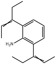 Benzenamine, 2,6-bis(1-ethyl-1-propen-1-yl)- Structure