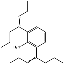 Benzenamine, 2,6-bis(1-propyl-1-buten-1-yl)- Structure