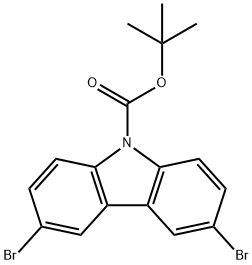 tert-Butyl 3,6-dibromo-9H-carbazole-9-carboxylate Structure