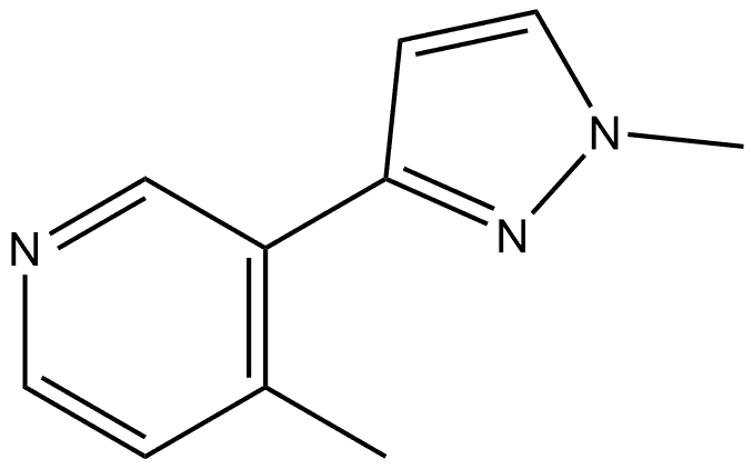 4-Methyl-3-(1-methyl-1H-pyrazol-3-yl)pyridine Structure