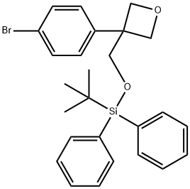 Oxetane, 3-(4-bromophenyl)-3-[[[(1,1-dimethylethyl)diphenylsilyl]oxy]methyl]- Structure