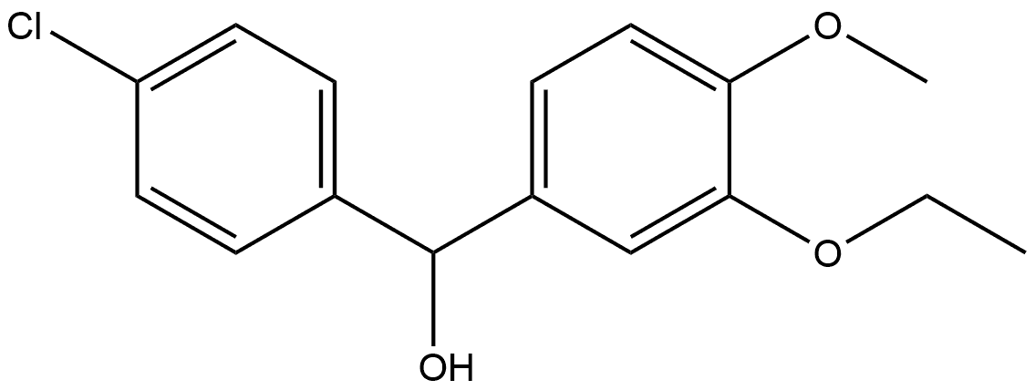 α-(4-Chlorophenyl)-3-ethoxy-4-methoxybenzenemethanol Structure