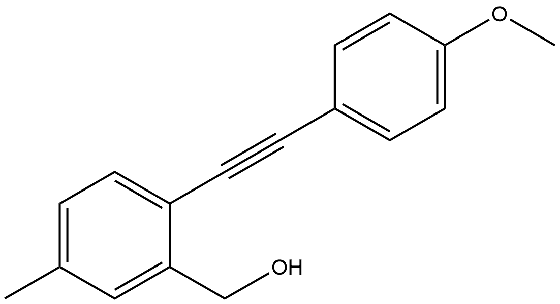 2-[2-(4-Methoxyphenyl)ethynyl]-5-methylbenzenemethanol Structure