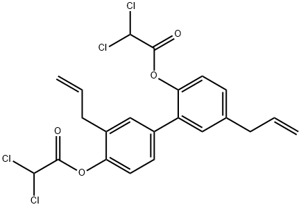 Acetic acid, 2,2-dichloro-, 2'-[(2,2-dichloroacetyl)oxy]-3,5'-di-2-propen-1-yl[1,1'-biphenyl]-4-yl ester Structure