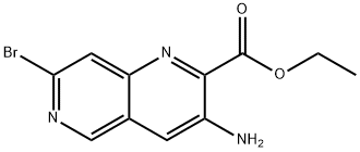 ethyl 3-amino-7-bromo-1,6-naphthyridine-2-carboxylate Structure