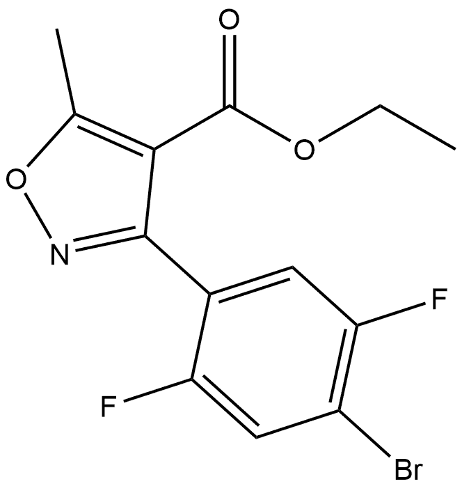 Ethyl 3-(4-Bromo-2,5-difluorophenyl)-5-methylisoxazole-4-carboxylate Structure