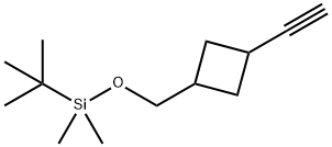 Cyclobutane, 1-[[[(1,1-dimethylethyl)dimethylsilyl]oxy]methyl]-3-ethynyl- Structure