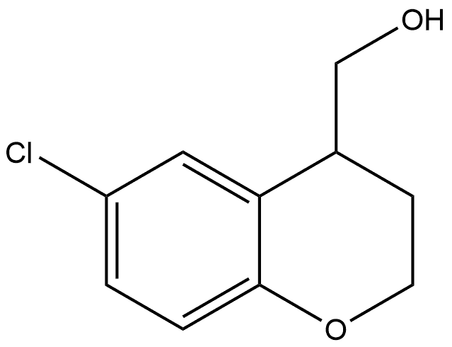 6-Chloro-3,4-dihydro-2H-1-benzopyran-4-methanol Structure