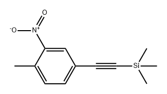 Benzene, 1-methyl-2-nitro-4-[2-(trimethylsilyl)ethynyl]- Structure