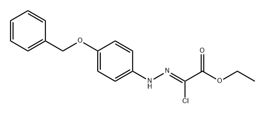 Acetic acid, 2-chloro-2-[2-[4-(phenylmethoxy)phenyl]hydrazinylidene]-, ethyl ester, (2Z)- 구조식 이미지