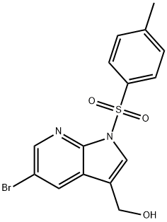 (5-bromo-1-tosyl-1H-pyrrolo[2,3-b]pyridin-3-yl)methanol Structure