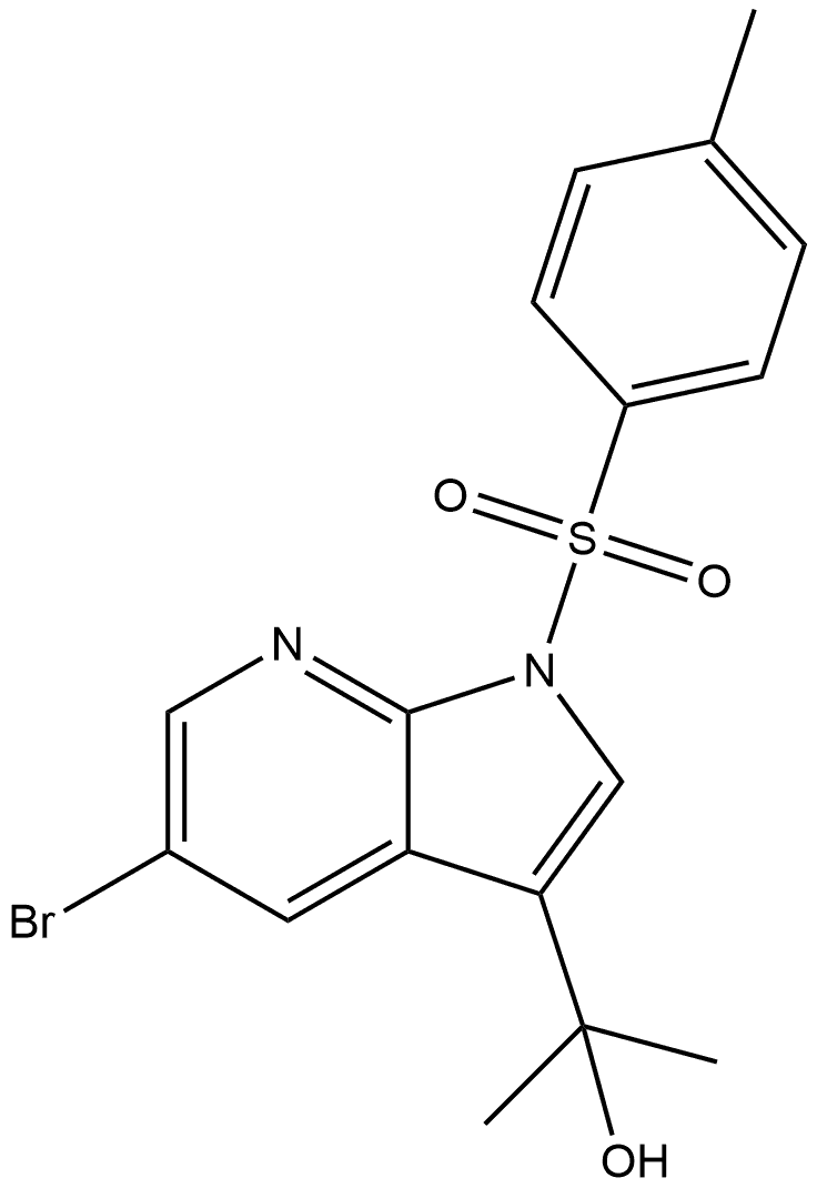 1H-Pyrrolo[2,3-b]pyridine-3-methanol, 5-bromo-α,α-dimethyl-1-[(4-methylphenyl)sulfonyl]- Structure