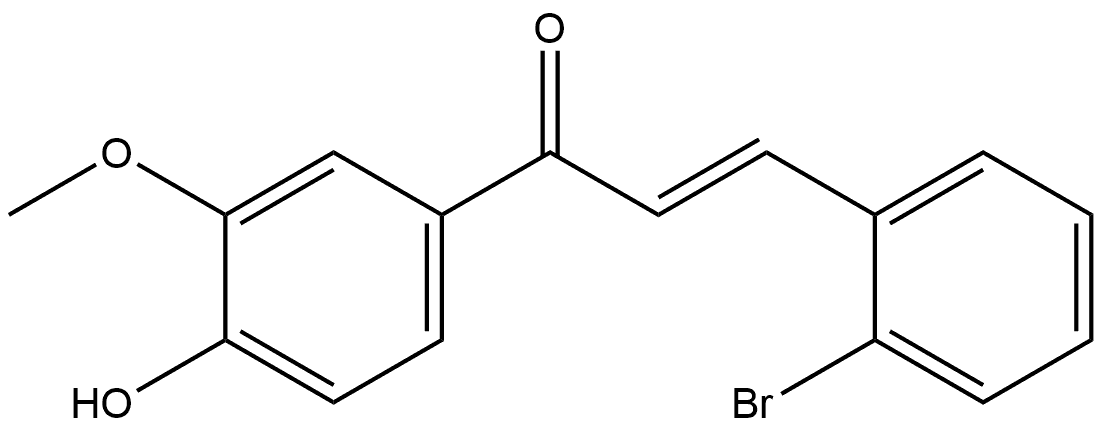 (2E)-3-(2-Bromophenyl)-1-(4-hydroxy-3-methoxyphenyl)-2-propen-1-one Structure