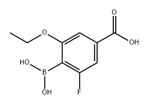 Benzoic acid, 4-borono-3-ethoxy-5-fluoro- Structure