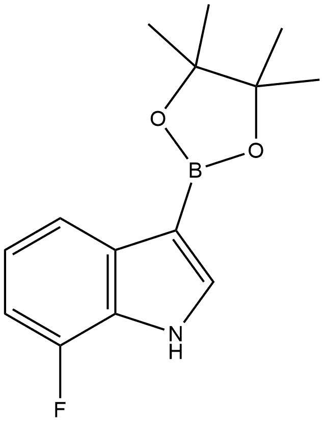 7-Fluoro-3-(4,4,5,5-tetramethyl-1,3,2-dioxaborolan-2-yl)-1H-indole 구조식 이미지