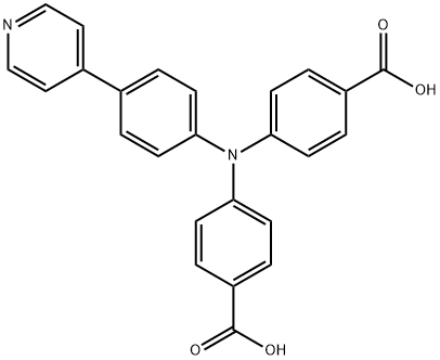 Benzoic acid, 4,4'-[[4-(4-pyridinyl)phenyl]imino]bis- Structure