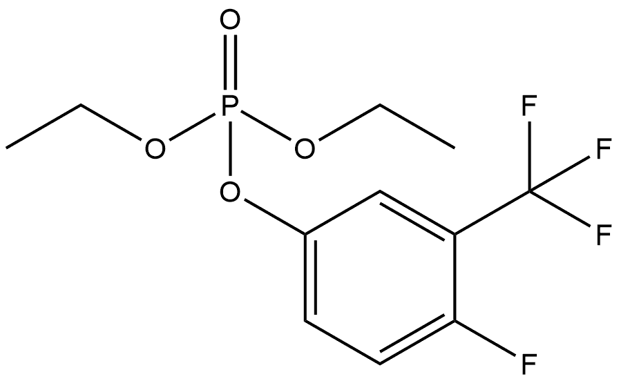 Diethyl 4-fluoro-3-(trifluoromethyl)phenyl phosphate Structure