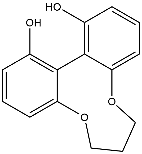 6H-Dibenzo[f,h][1,5]dioxonin-1,13-diol, 7,8-dihydro-, (S)- (9CI) Structure