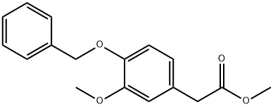 Benzeneacetic acid, 3-methoxy-4-(phenylmethoxy)-, methyl ester Structure