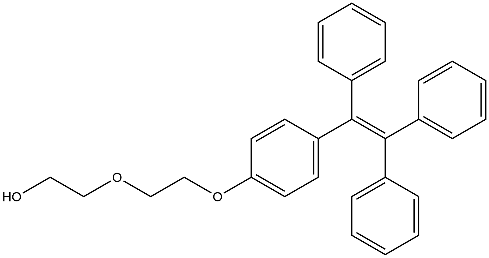 2-(2-(4-(1,2,2-triphenylvinyl)phenoxy)ethoxy)ethan-1-ol Structure