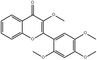 4H-1-Benzopyran-4-one, 3-methoxy-2-(2,4,5-trimethoxyphenyl)- Structure